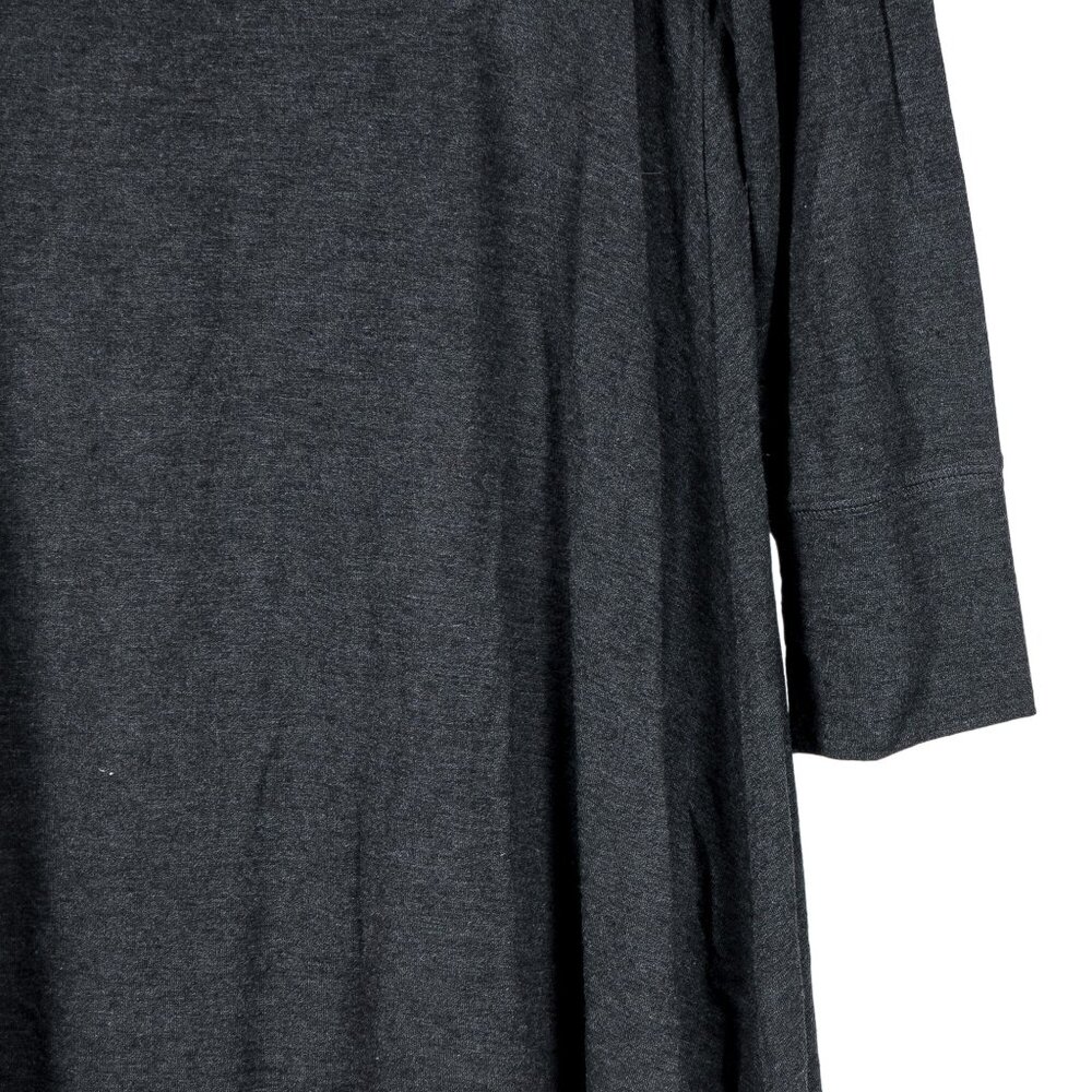 Workshop Republic Clothing Swing Dress M Womens Gray Long Sleeve Rayon Stretch - Picture 3 of 6